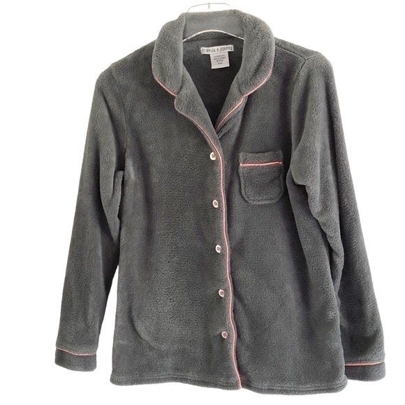 Frankie & Johnny Plush Pajamas Gray Size Large - Picture 2 of 12